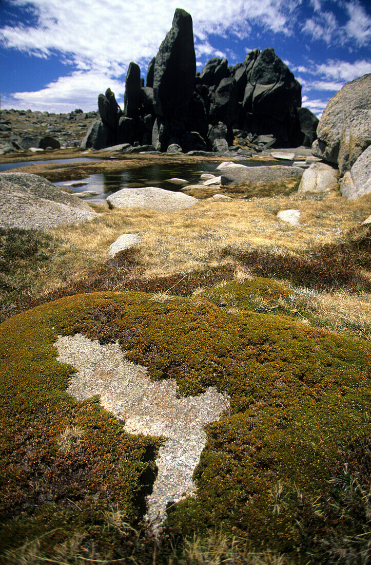 Granite rock formation in Ramshead Range, Kosciuszko National Park, New South Wales, Australia