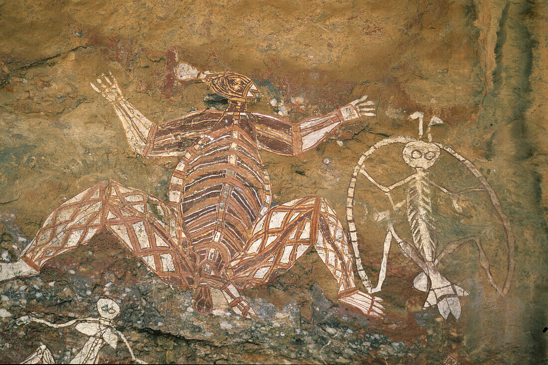 Aborigine Felsenkunst am Nourlangie Rock, Kakadu National Park, Northern Territory, Australien