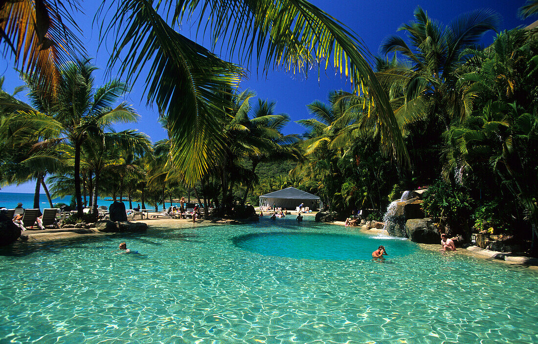 Resort pool on Hamilton Island, Whitsunday Islands, Great Barrier Reef, Australia