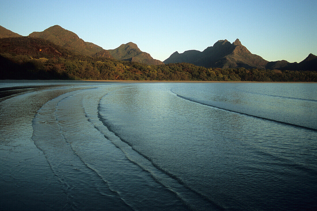 Zoe Bay with The Thump in the background, Hinchinbrook Island, Great Barrier Reef, Australia