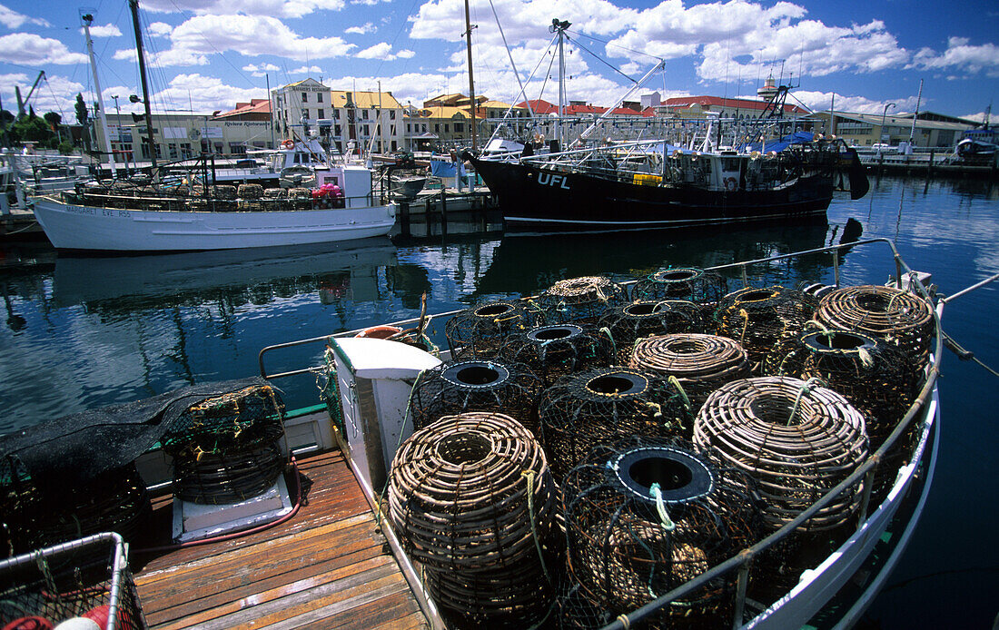 Langusten Kutter in den Victoria Docks im Hafen von Hobart, Hobart, Tasmanien, Australien