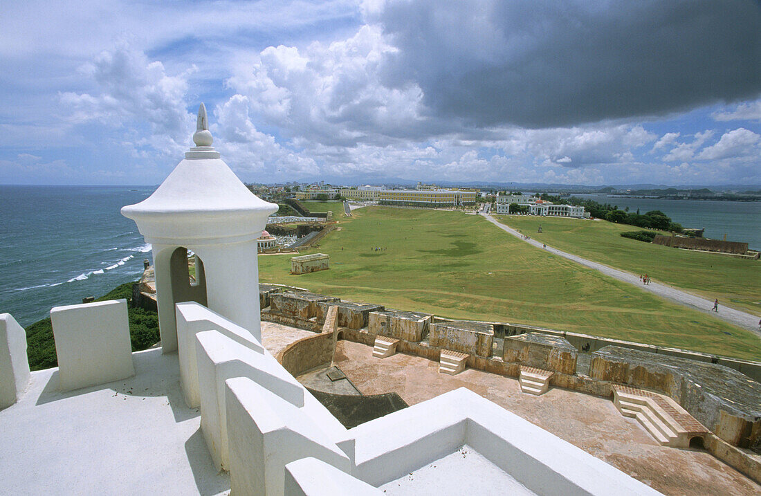 Views from El Morro fortress. Old San Juan. Puerto Rico.