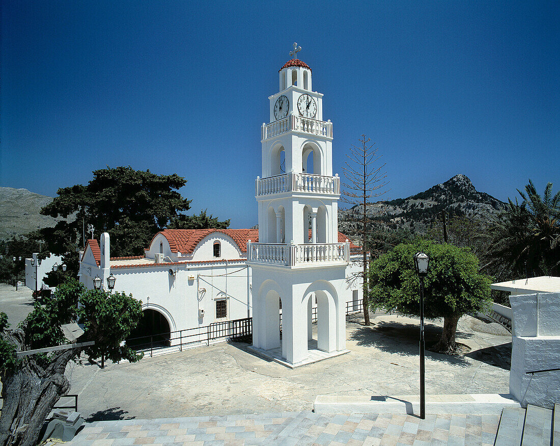 Greece, Rhodes, Dodecanese, Kolymbia, Moni Tsambika, Tsambika Monastery