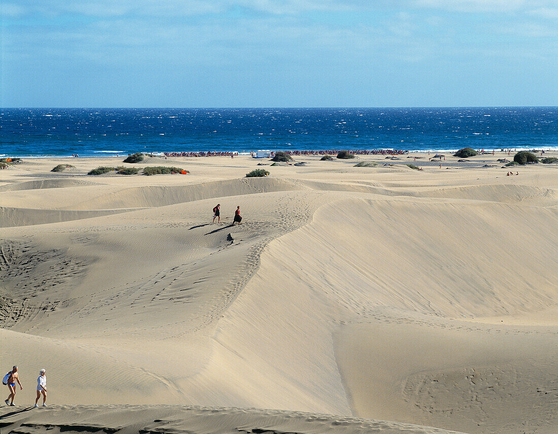 Spain, Canary Islands, Gran Canaria, Maspalomas, beach, sea, sandhills