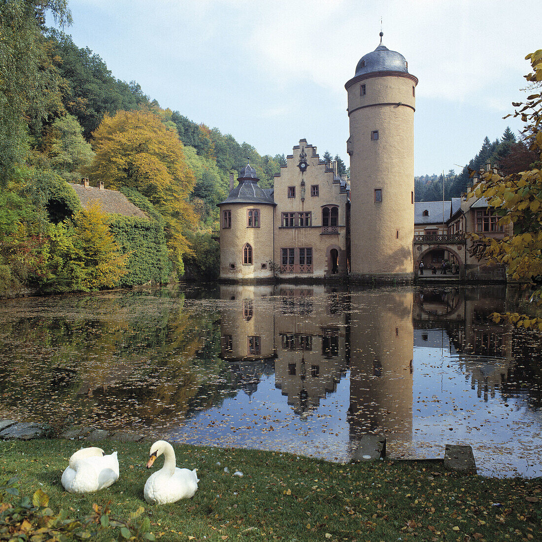 Castle, Mespelbrunn, Bavaria, Germany