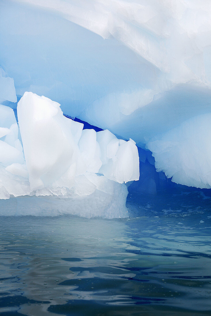 Icebergs adrift in Antarctica