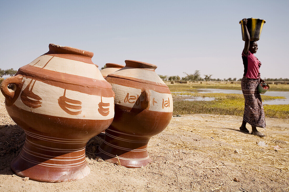 Niger river , Village of Tongorongo, Near Mopti, Mali, Africa