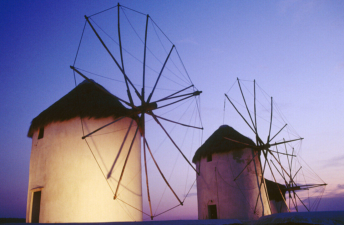 Windmills, Mykonos. Cyclades islands, Greece