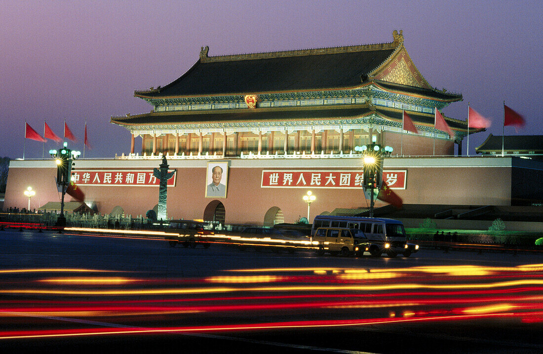 Gate of Heavenly Peace in Tiananmen Square, Beijing. China