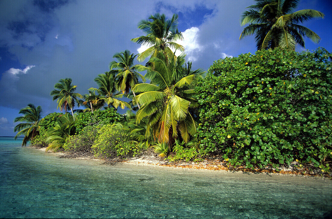 Die unbewohnte Insel Pulu Klapa Satu im Süden des Hauptatolls der Cocos Islands, Australien