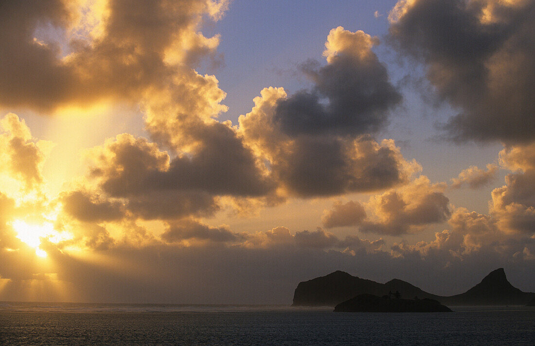 Lord Howe Island, North Head (l) and Mt. Eliza (r), Australian