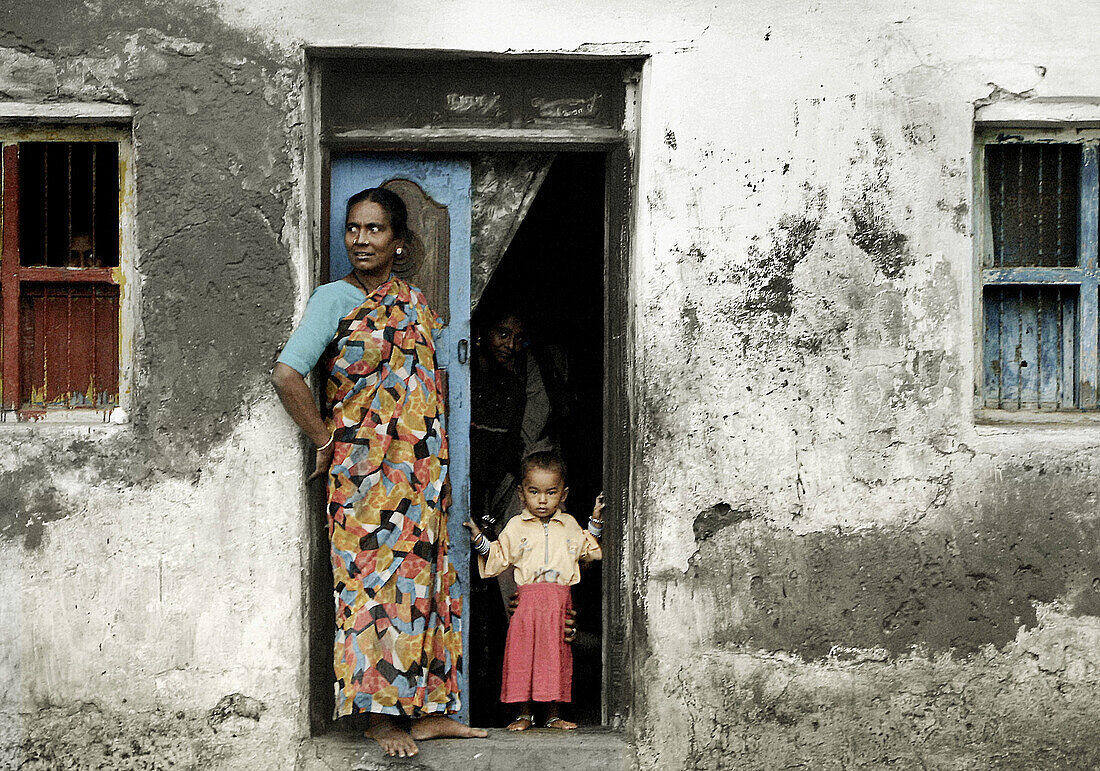 Mother and daughter. India