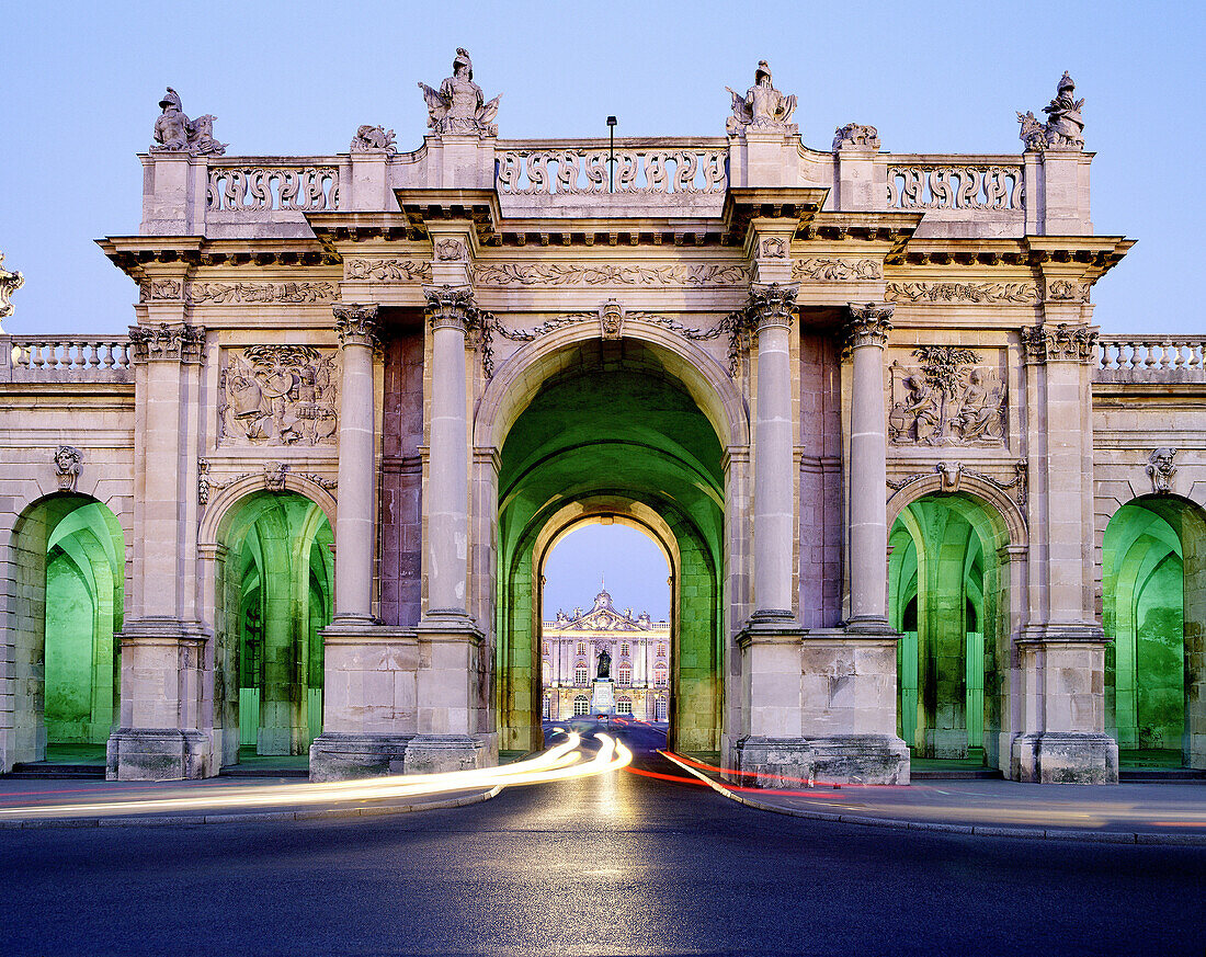 Triumphal Arch, entrance to Place Stanislas. Nancy. France