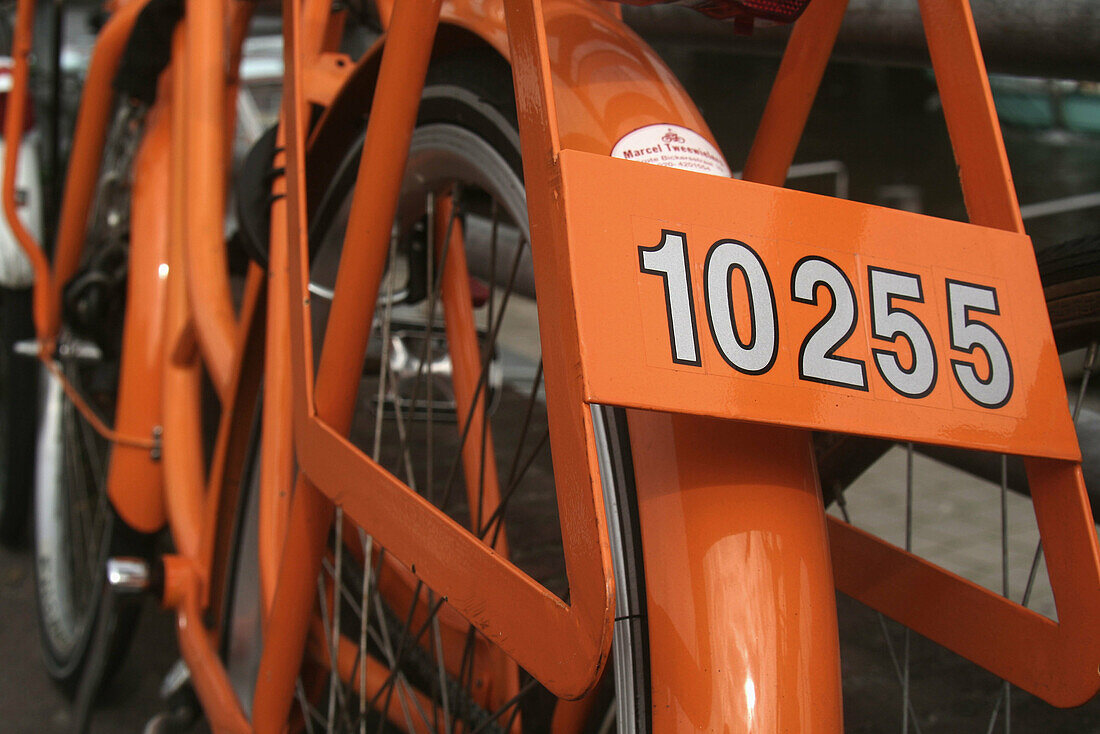 Dutch bike with registration number.