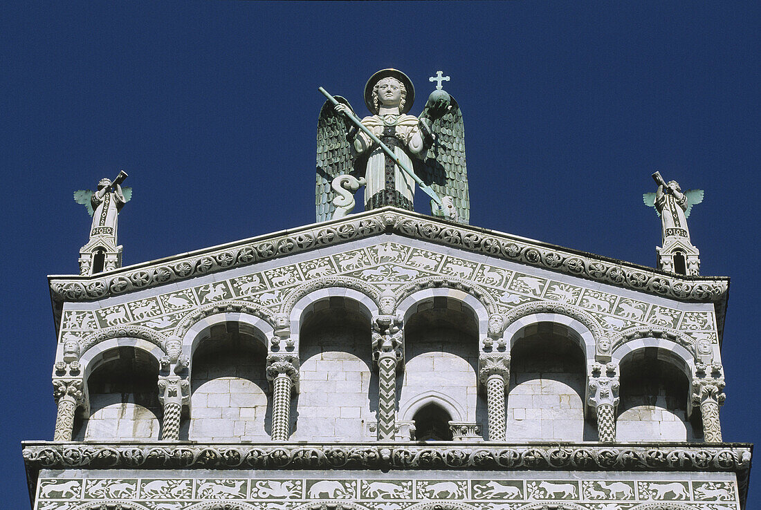 San Michele in Foro church, Lucca. Tuscany, Italy