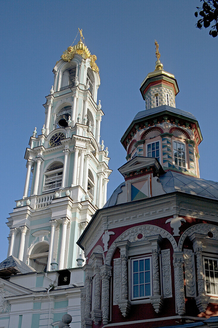 Bell Tower (1740-1770), Holy Trinity-St. Sergius Lavra (monastery), Sergiyev Posad. Golden Ring, Russia