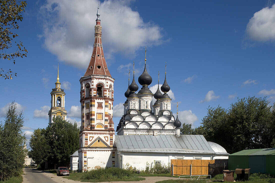 Winter church of St. Antipas (1745) and summer church of St. Lazarus (1667), Suzdal. Golden Ring, Russia