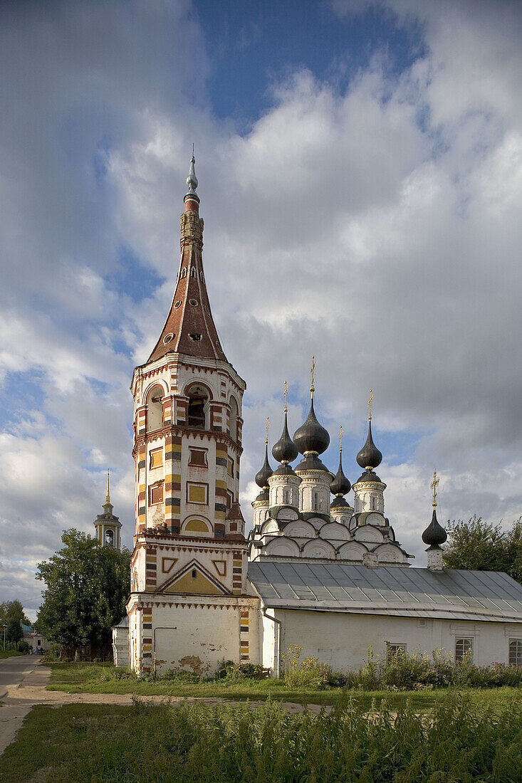 Winter church of St. Antipas (1745) and summer church of St. Lazarus (1667), Suzdal. Golden Ring, Russia