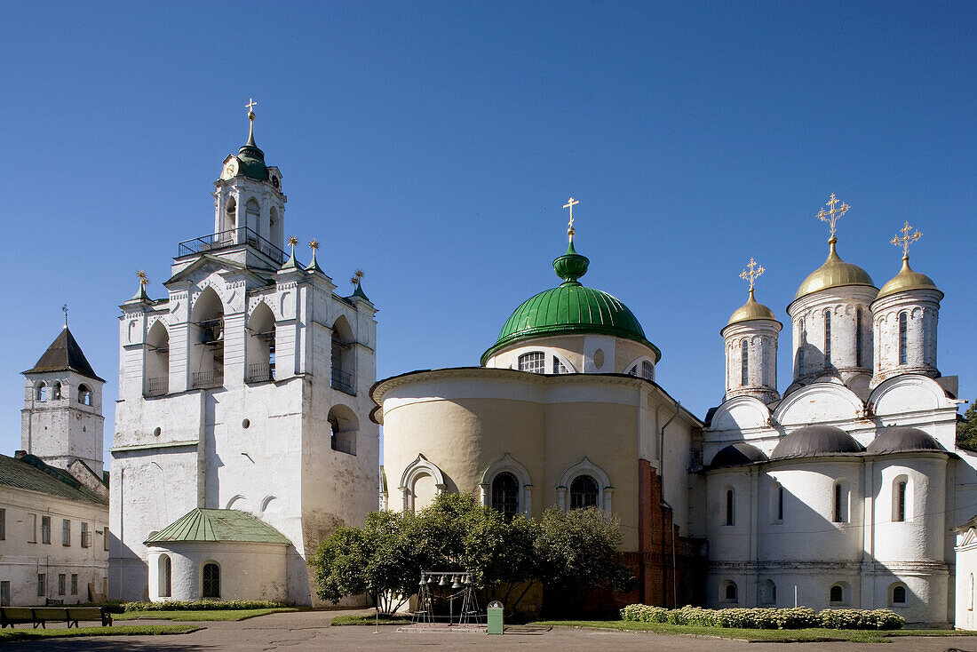 Belfry (16th century) of Spaso-Preobrazhensky (Transfiguration of the Saviour) Monastery, Yaroslavl. Golden Ring, Russia