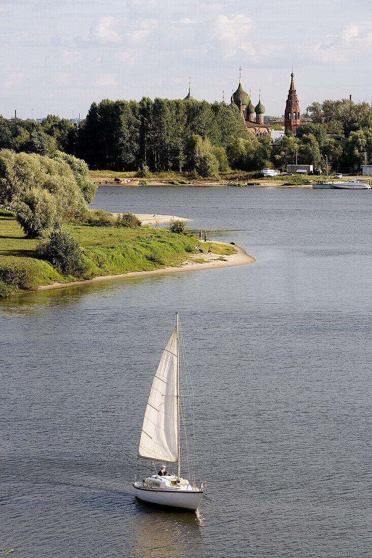 Volga embankment, Yaroslavl. Golden Ring, Russia