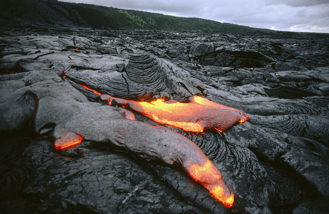 Lava. Volcano Kilauea. Hawaii Volcanoes National Park. Big Island. Hawai