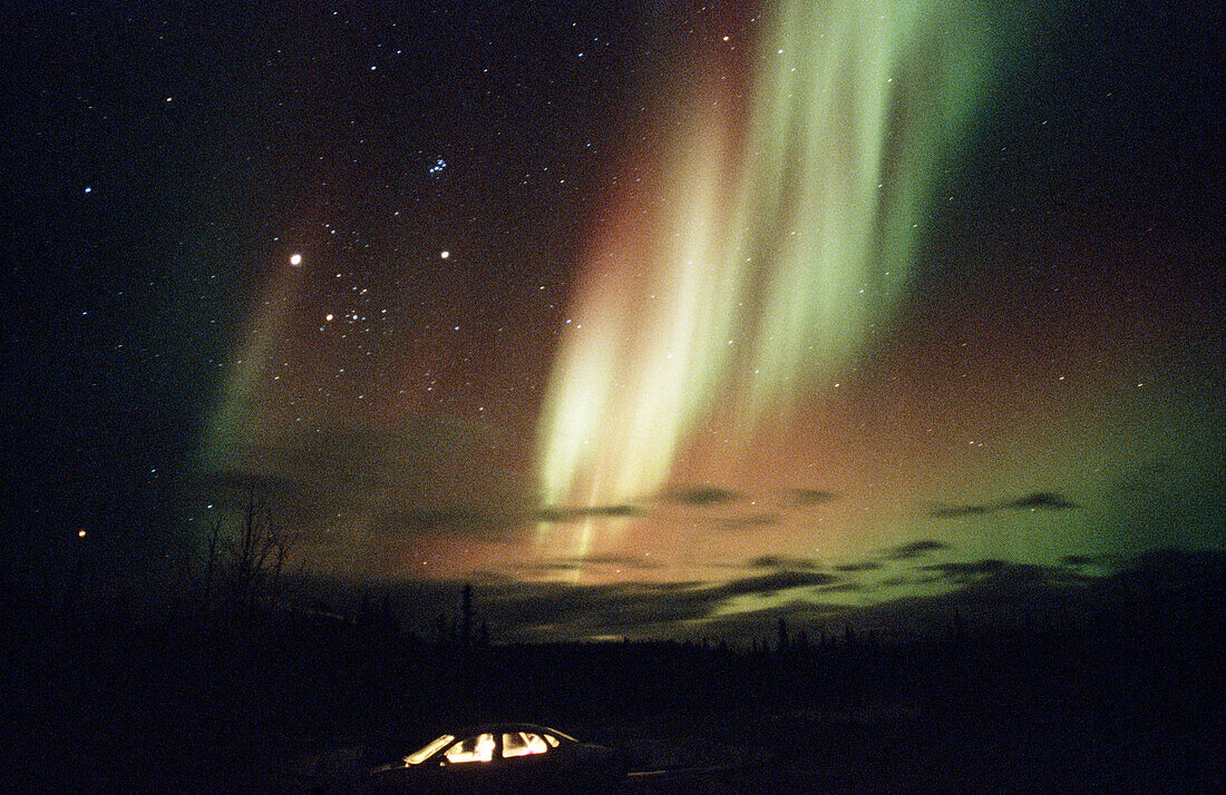 Aurora Borealis or Nothern Lights. Brooks range. Alaska. USA