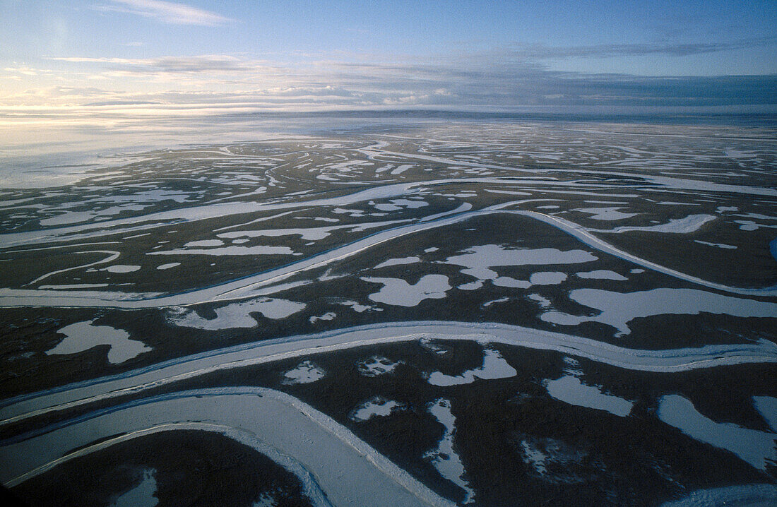 Bering sea partially frozen. Alaska. USA