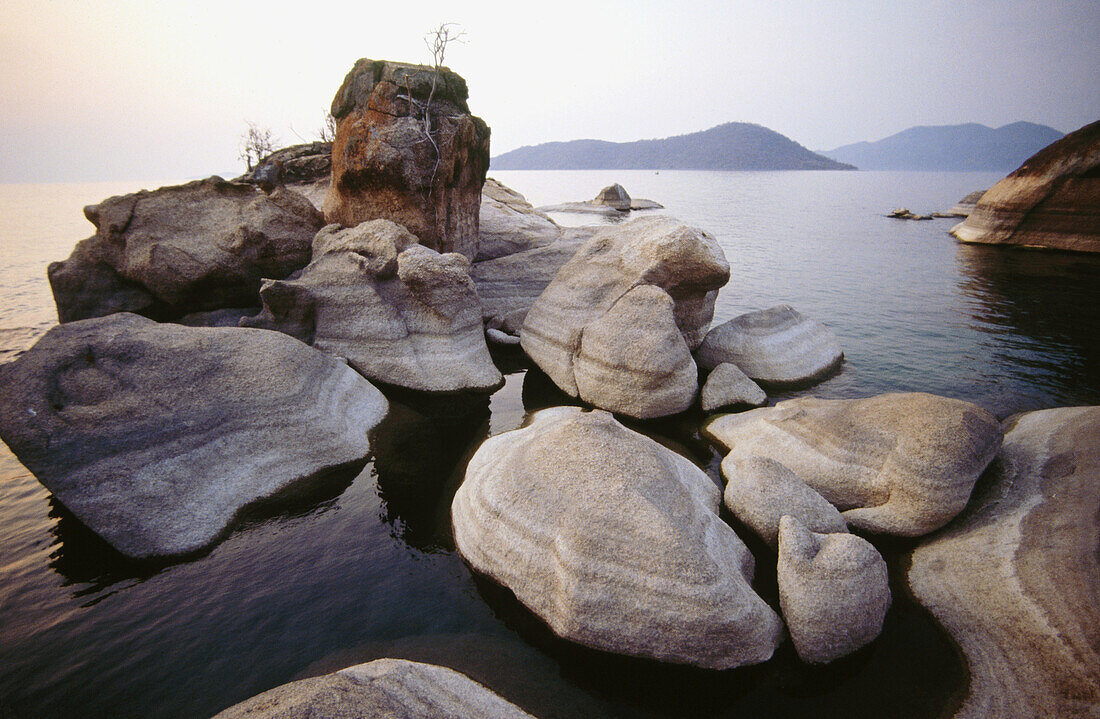 Rocks. Otter Point, Cape Maclear, Lake Malawi, Malawi