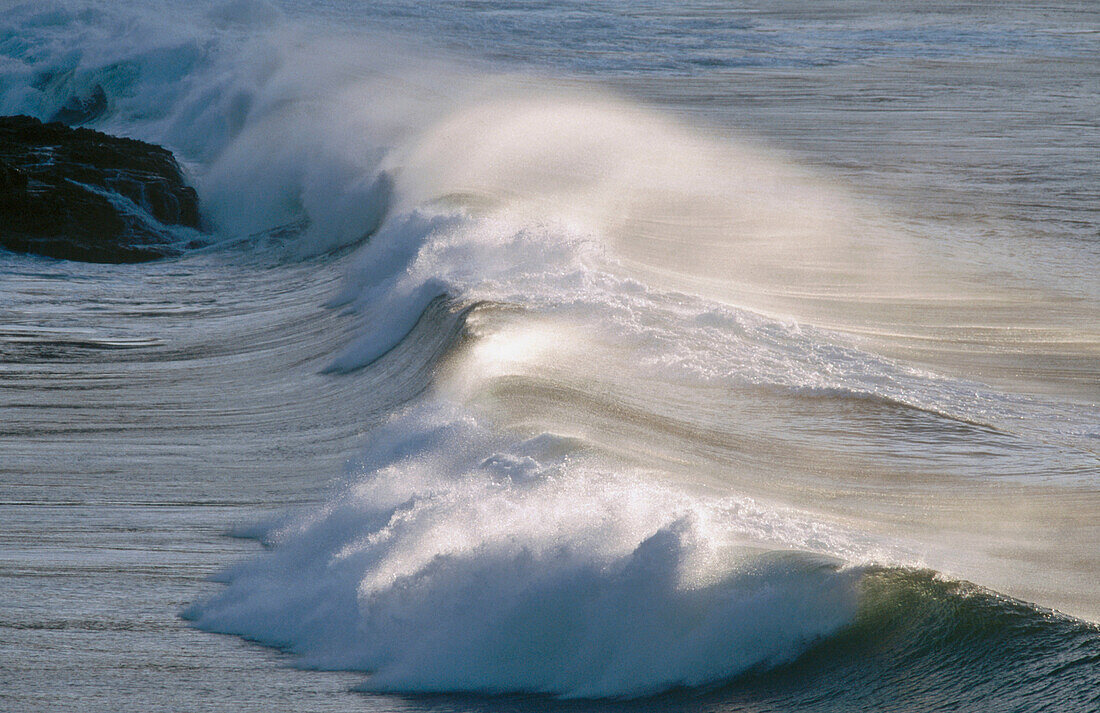 Waves. Bay of Biscay. Urdaibai estuary. Vizcaya. Spain
