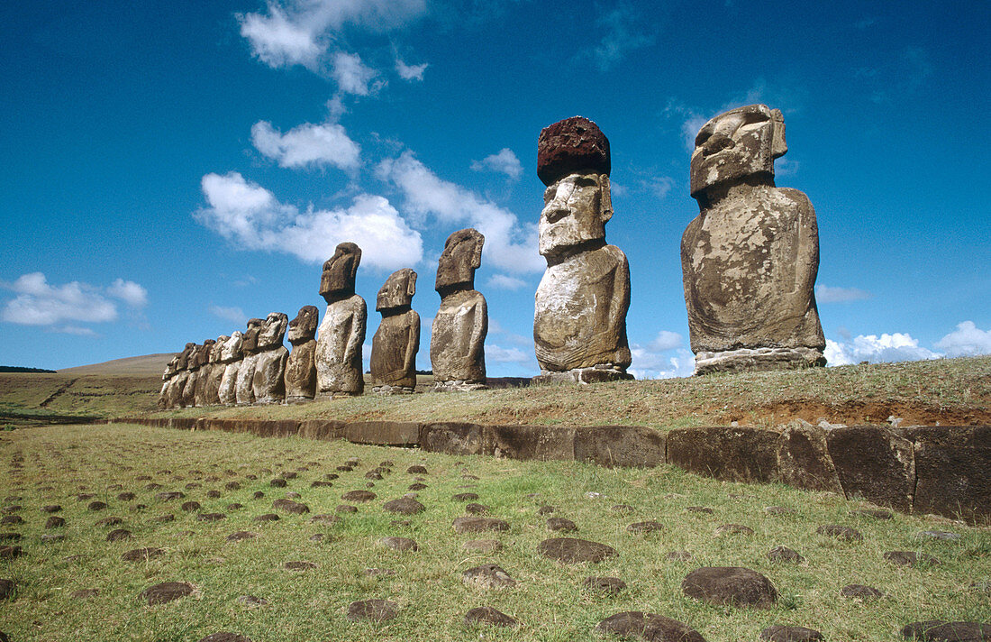 Moais. Easter Island, Chile