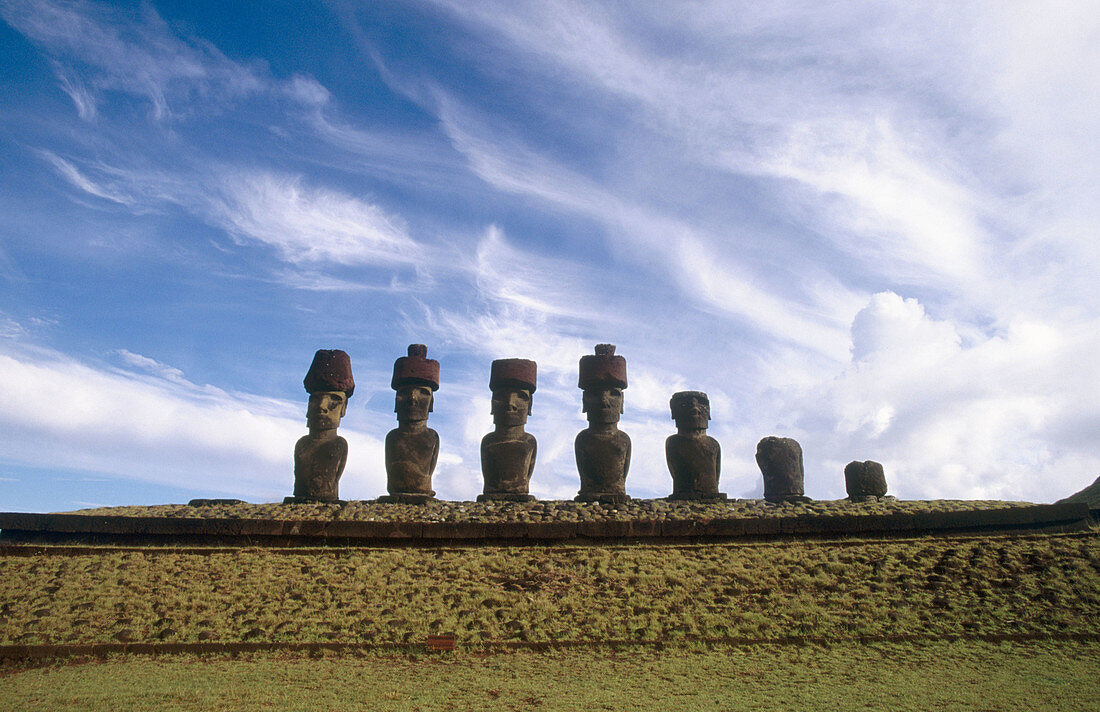 Moais. Easter Island, Chile