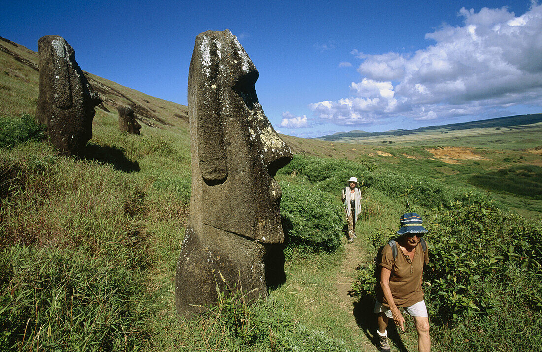 Moais. Easter Island, Chile