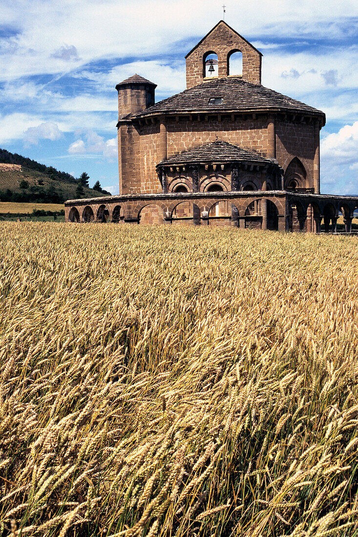 Eunate romanic church. Camino de Santiago. Navarra. Spain