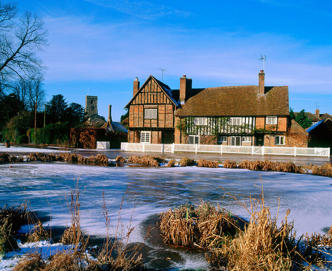 Manor house in the village of Aldbury. Hertfordshire. UK