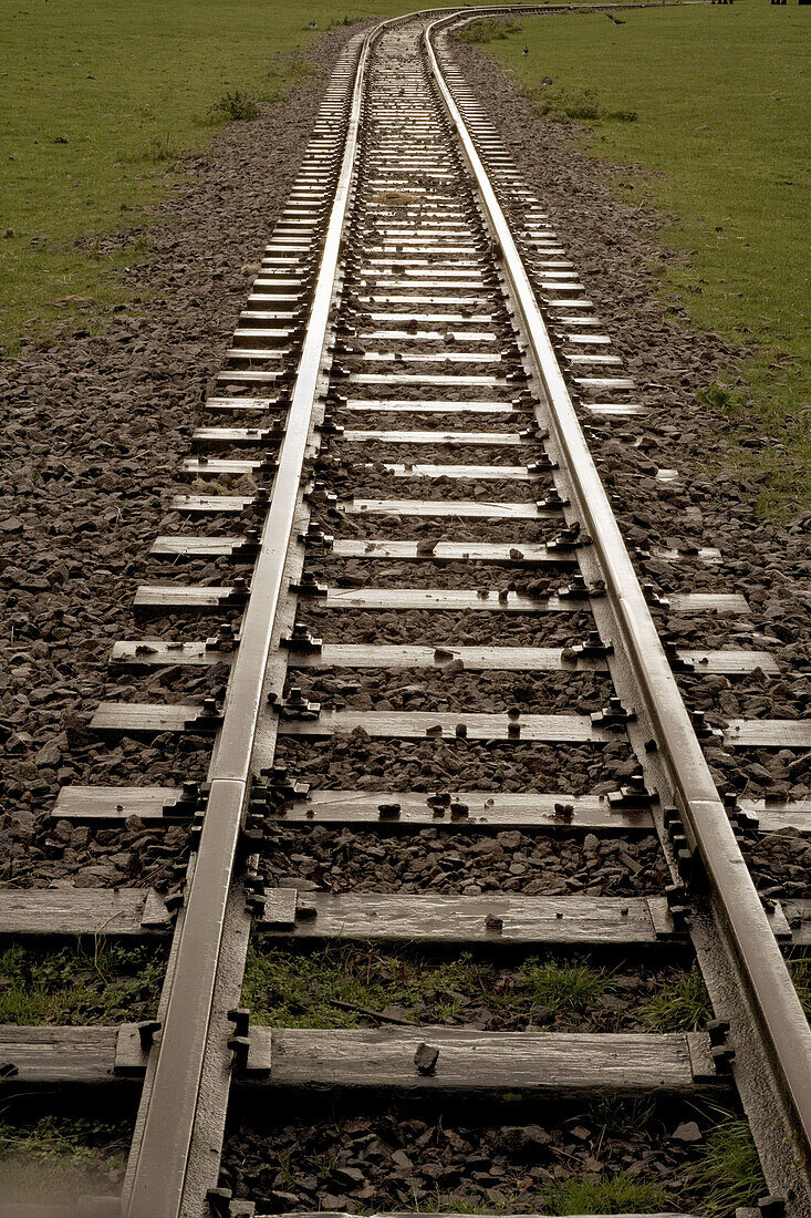Railway Tracks Leading Off