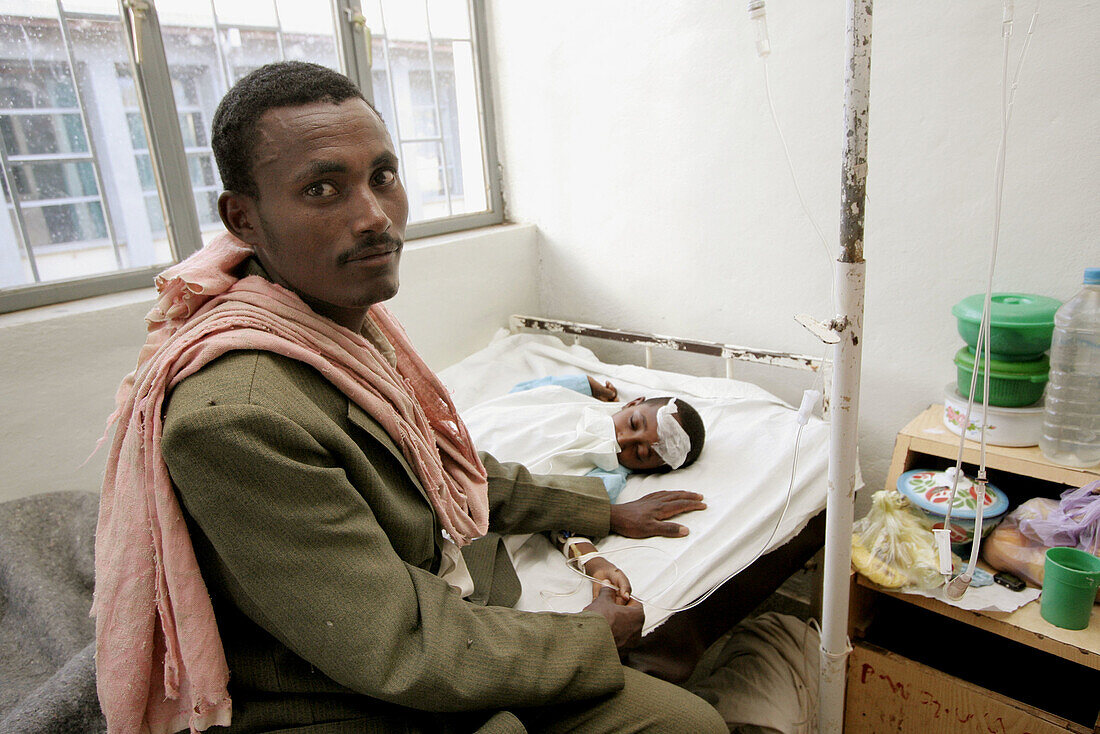 Hospital scene in Aksum, Ethiopia