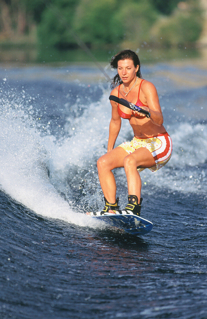 Wakeboarding. Columbia River. Washington. USA