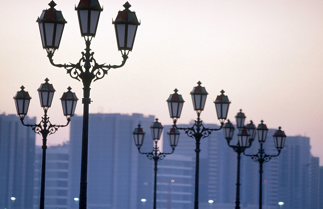 Street lamps. Abu Dhabi. United Arab Emirates (UAE)