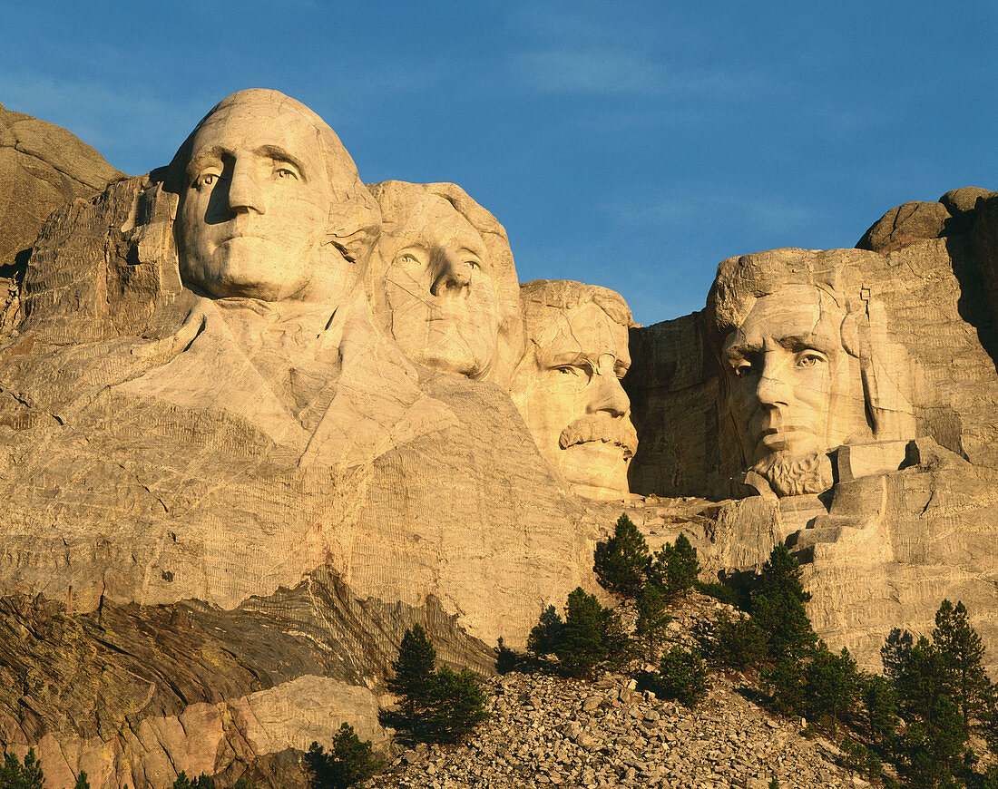 Sunrise at Mount Rushmore National Monument. South Dakota. USA