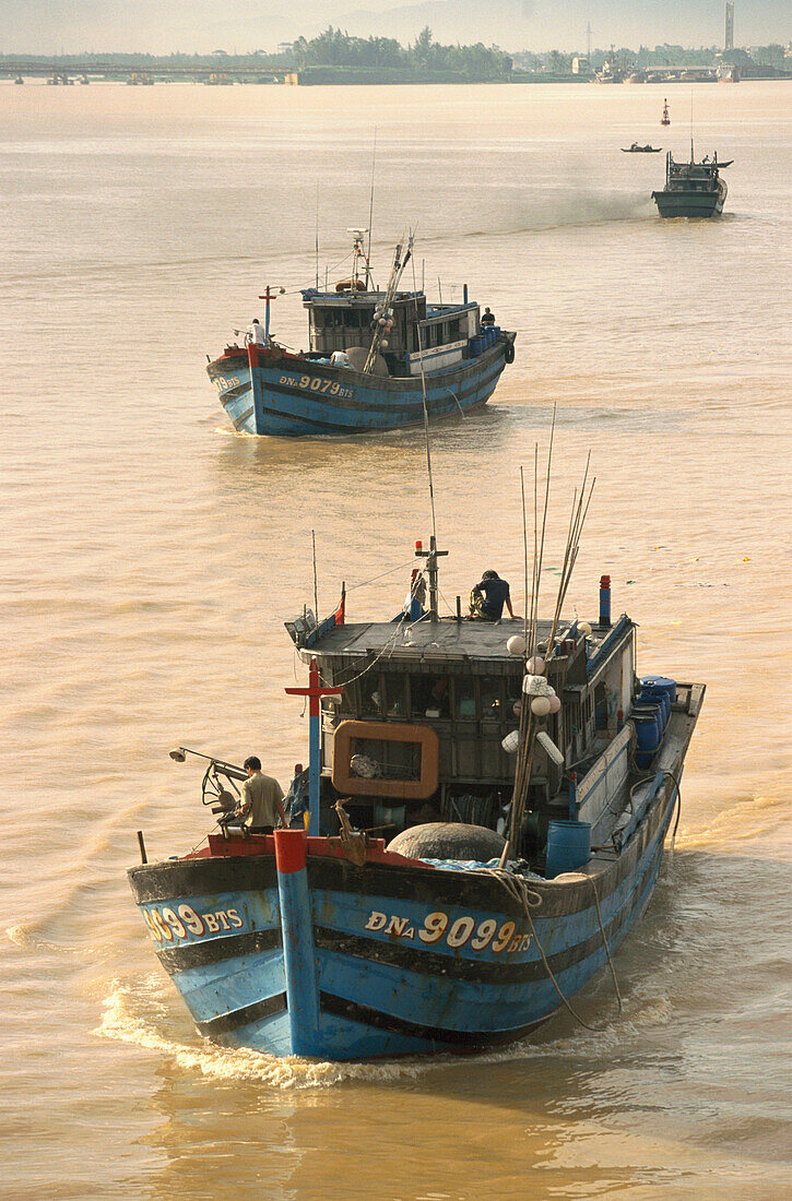 Fishing boat at Han River. Da Nang. Vietnam