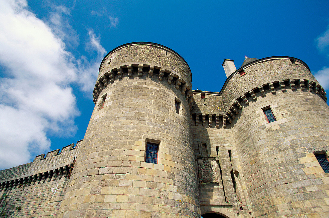 Guerande, view of the ramparts. Brittany. France