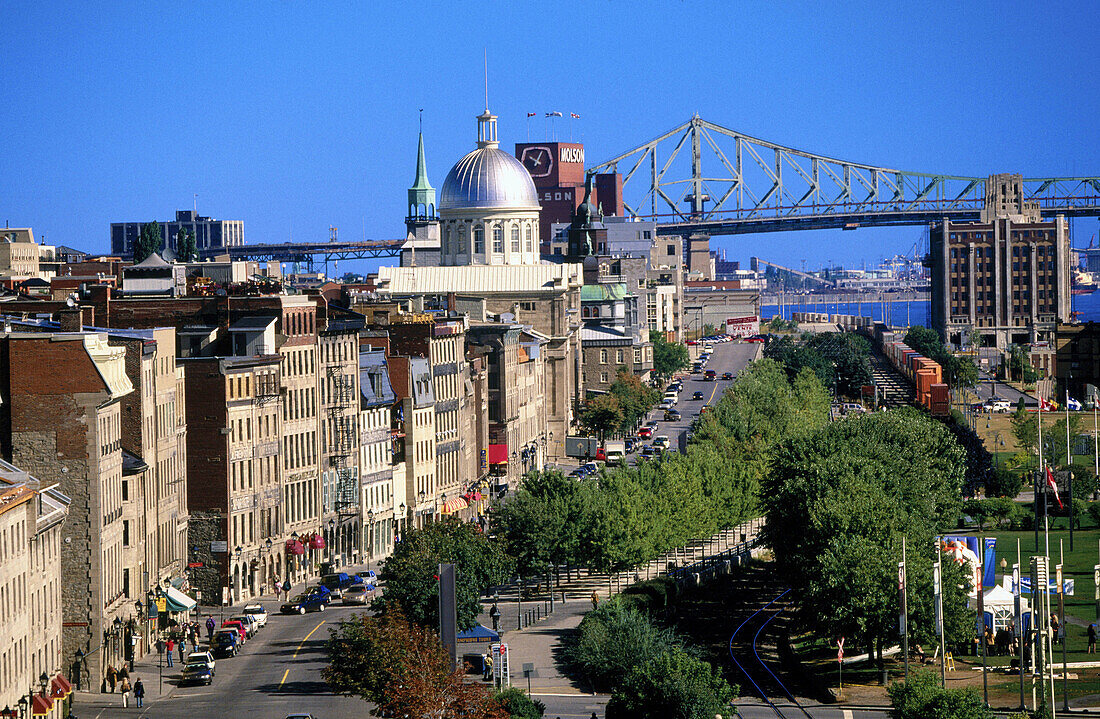 Old Montreal. Rue de la Commune Est (from Pointe-à-Callière). Quebec. Canada