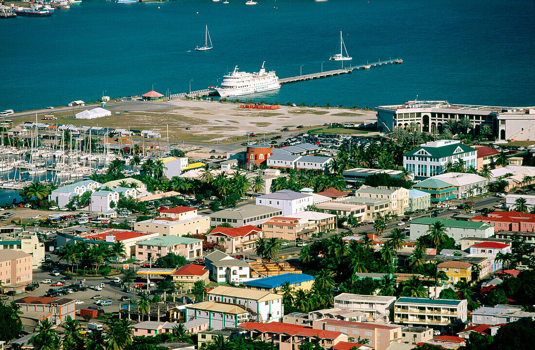 Road Town in Tortola Island. British Virgin Islands