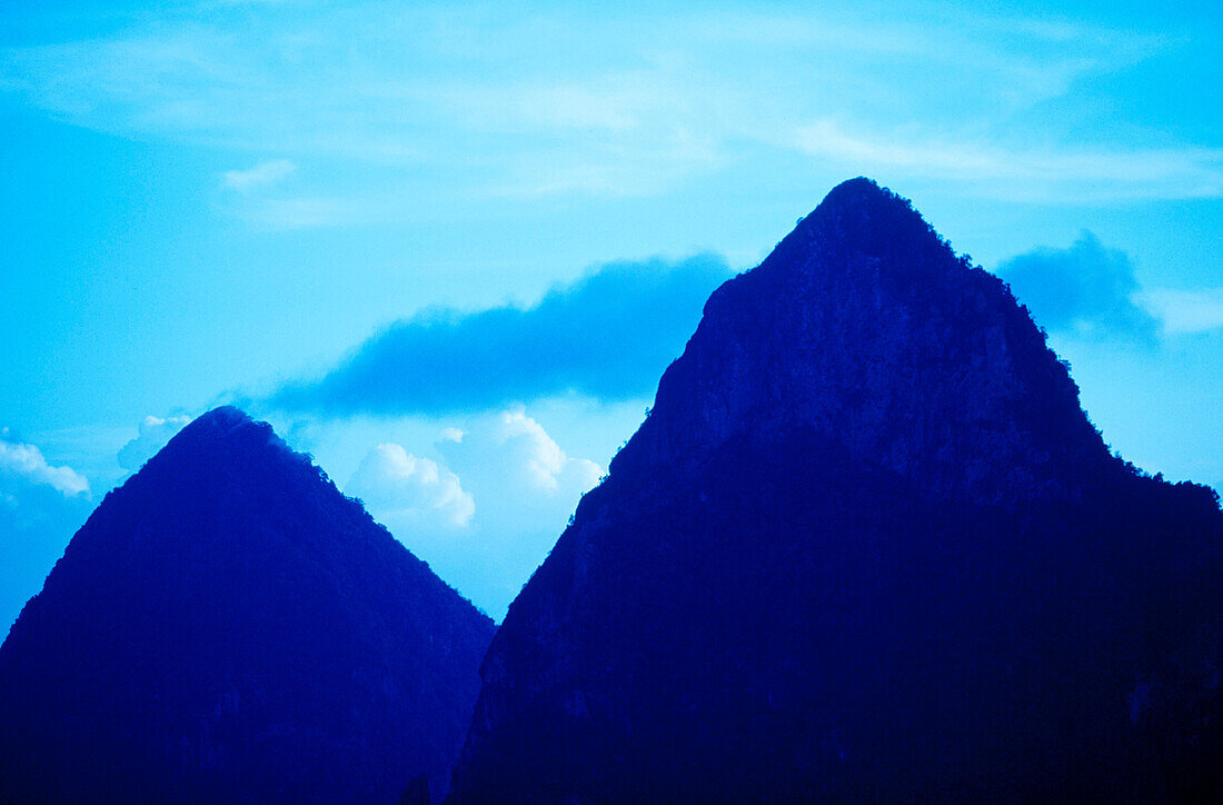 The Pitons. Soufriere. Santa Lucia. West Indies. Caribbean