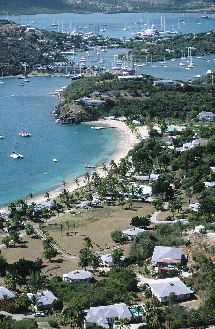 Historic Nelson s Dockyard. View from Shirley Heights. Antigua. Antigua and Barbuda. West Indies. Caribbean