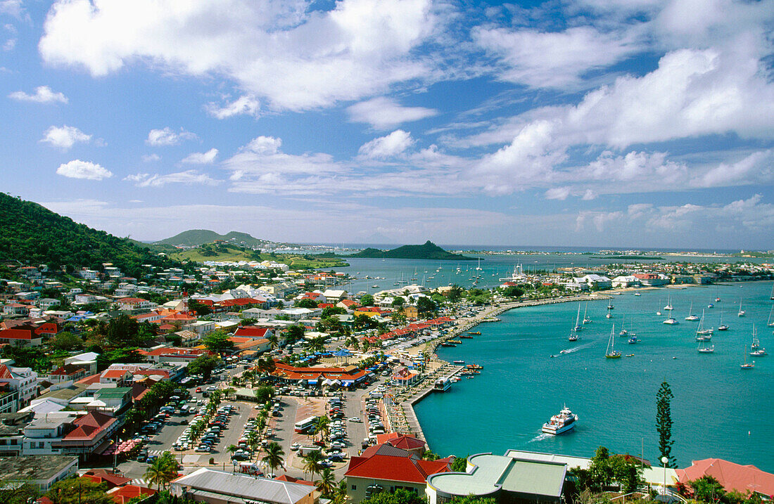 Marigot. Saint Martin. Department of Guadeloupe. Frech West Indies