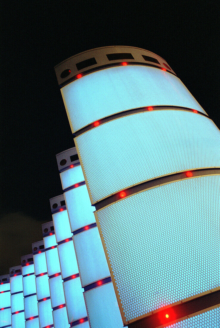 Blue towers of Bally s hotel and casino. Las Vegas. Nevada. USA