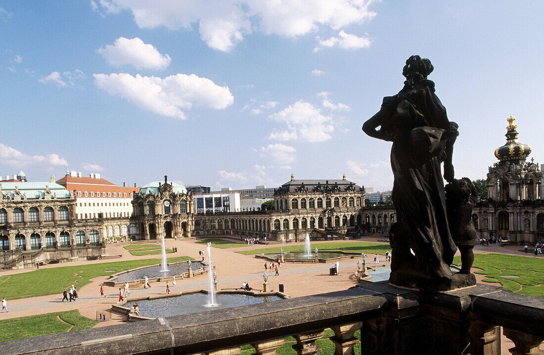 Zwinger Palace from courtyard. Dresden. Saxony. Germany