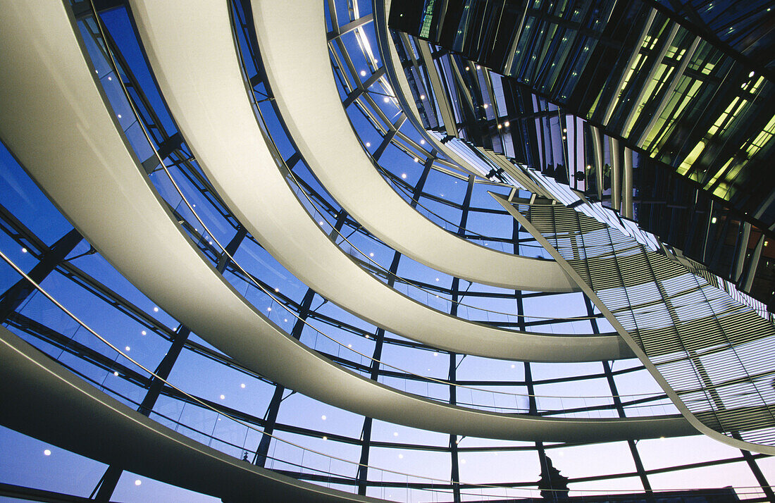 Interior of the Dome (by Norman Foster). The Reichstag. Berlin. Germany