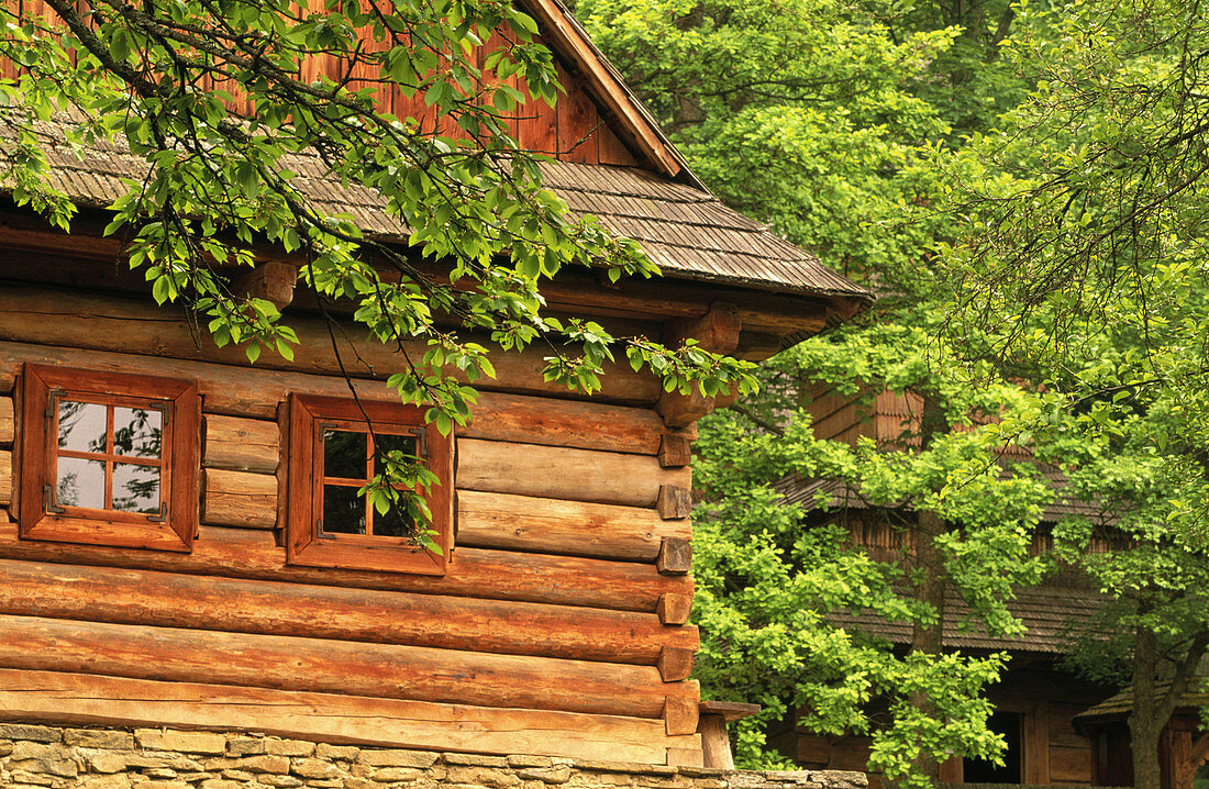 Regional farmhouse. Bardejovske Kupele. Rusin-Saris Skansen Museum. East Slovakia